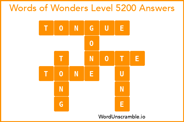 Words of Wonders Level 5200 Answers