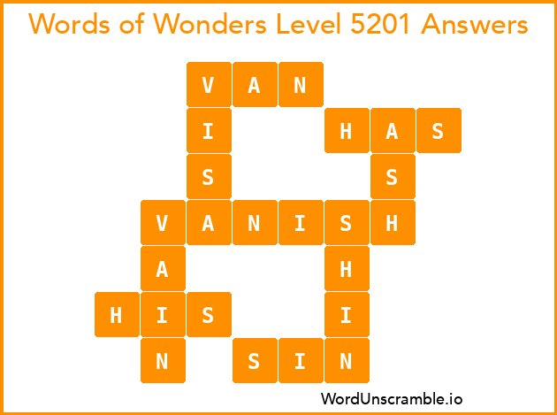 Words of Wonders Level 5201 Answers