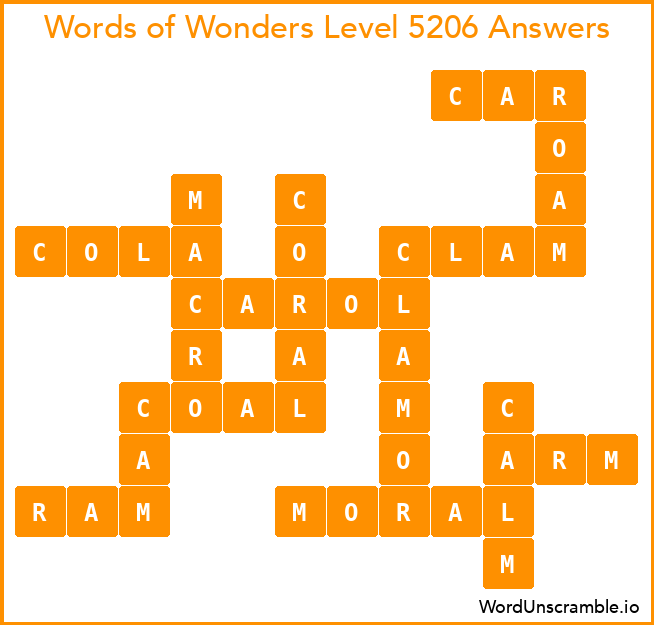 Words of Wonders Level 5206 Answers