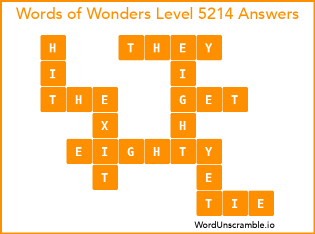 Words of Wonders Level 5214 Answers
