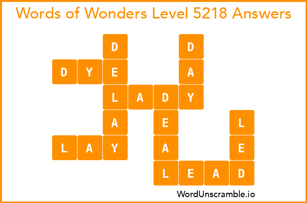 Words of Wonders Level 5218 Answers