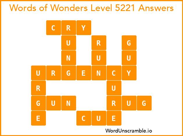 Words of Wonders Level 5221 Answers
