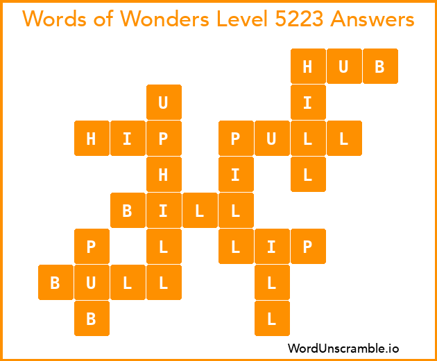 Words of Wonders Level 5223 Answers