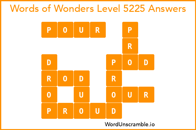 Words of Wonders Level 5225 Answers