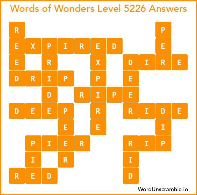 Words of Wonders Level 5226 Answers