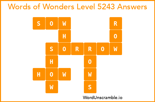Words of Wonders Level 5243 Answers