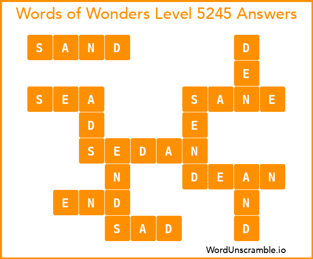 Words of Wonders Level 5245 Answers