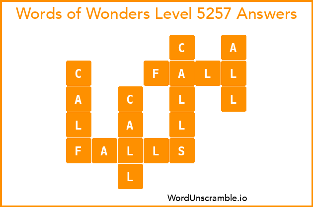 Words of Wonders Level 5257 Answers