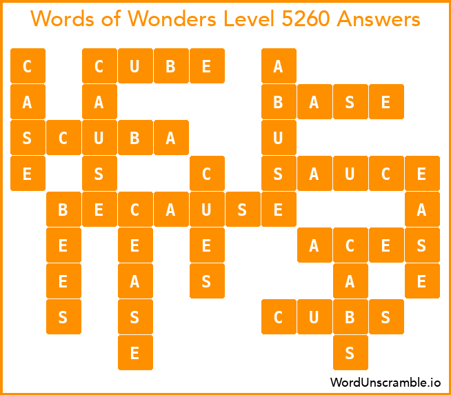 Words of Wonders Level 5260 Answers