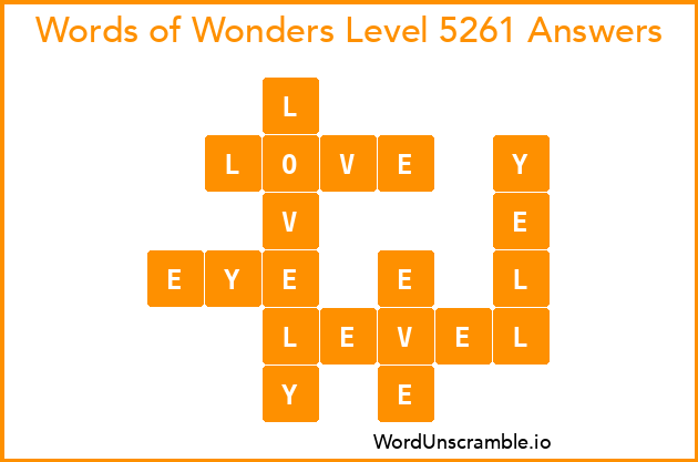 Words of Wonders Level 5261 Answers