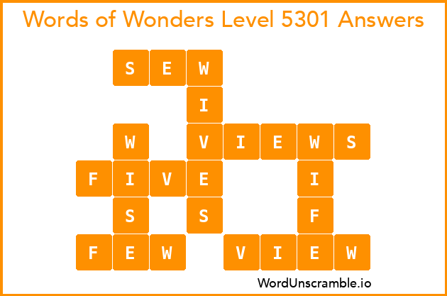 Words of Wonders Level 5301 Answers