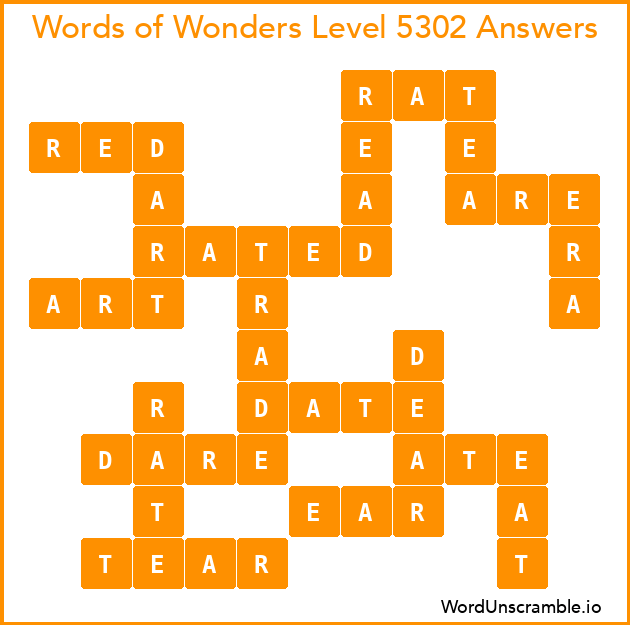 Words of Wonders Level 5302 Answers