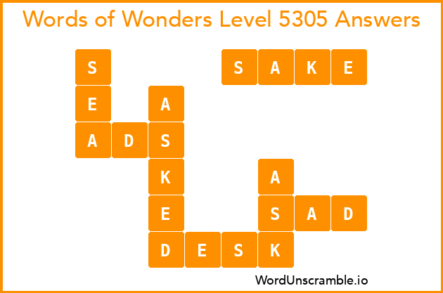Words of Wonders Level 5305 Answers