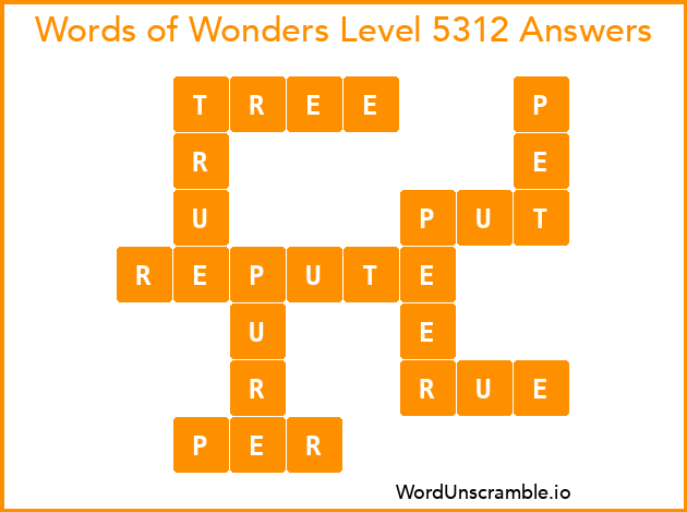 Words of Wonders Level 5312 Answers