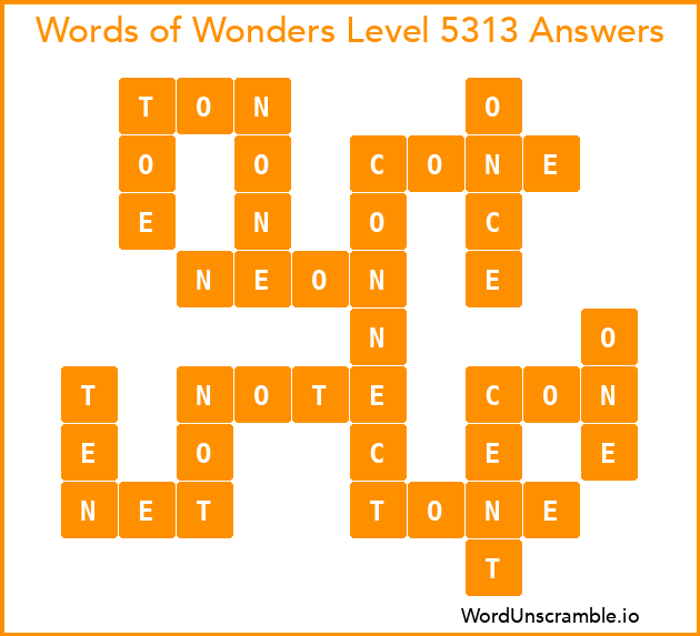 Words of Wonders Level 5313 Answers
