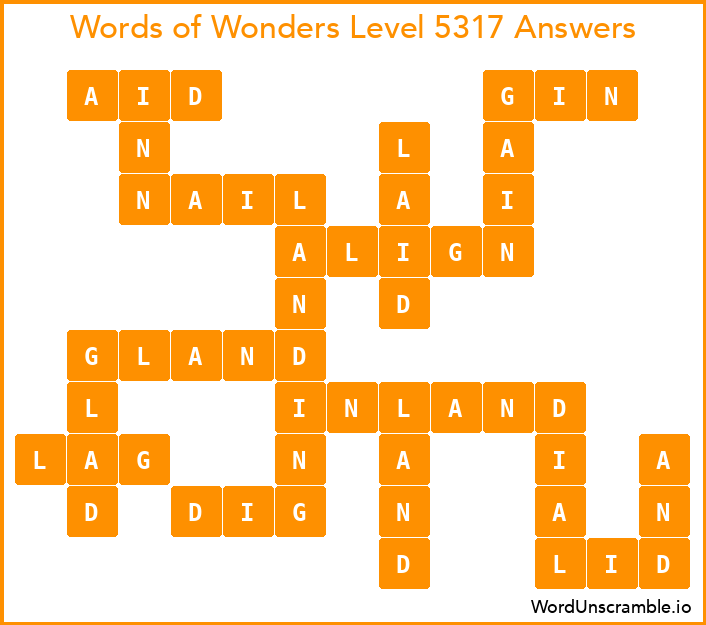 Words of Wonders Level 5317 Answers