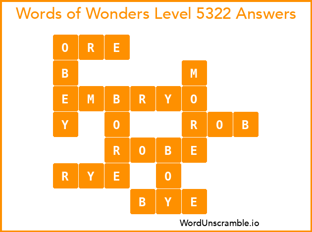 Words of Wonders Level 5322 Answers