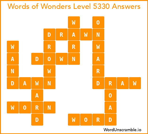 Words of Wonders Level 5330 Answers