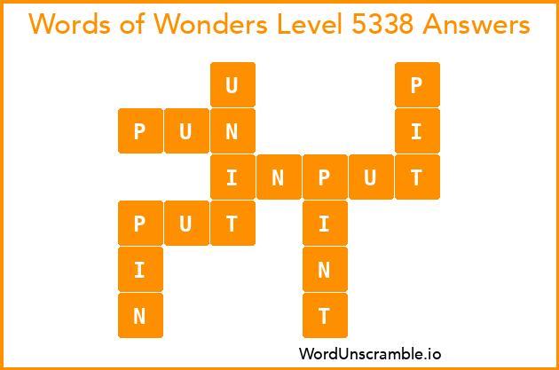 Words of Wonders Level 5338 Answers