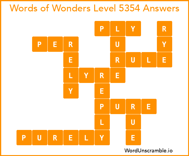 Words of Wonders Level 5354 Answers