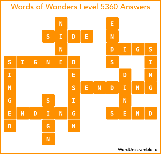 Words of Wonders Level 5360 Answers