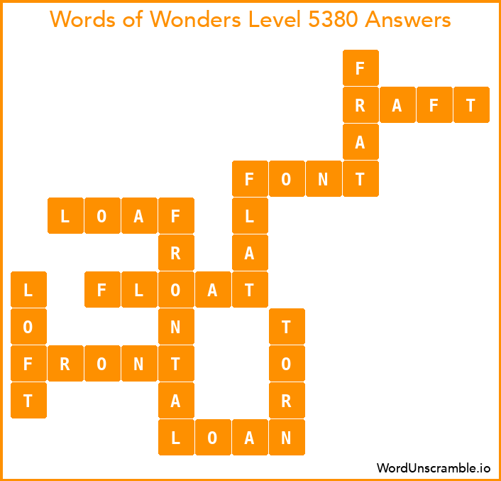 Words of Wonders Level 5380 Answers