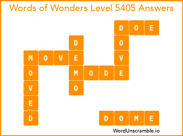 Words of Wonders Level 5405 Answers