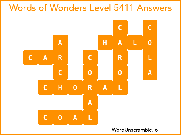 Words of Wonders Level 5411 Answers
