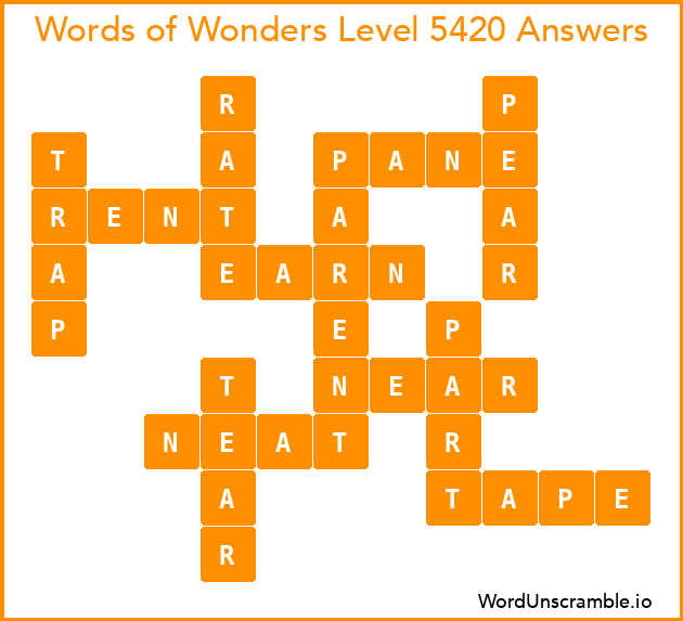 Words of Wonders Level 5420 Answers
