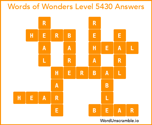 Words of Wonders Level 5430 Answers