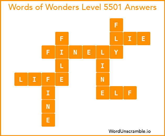 Words of Wonders Level 5501 Answers
