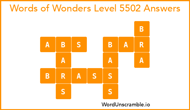 Words of Wonders Level 5502 Answers