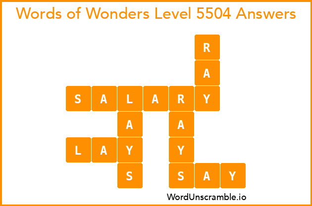 Words of Wonders Level 5504 Answers