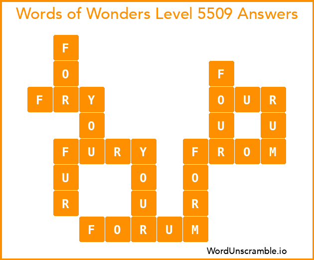 Words of Wonders Level 5509 Answers