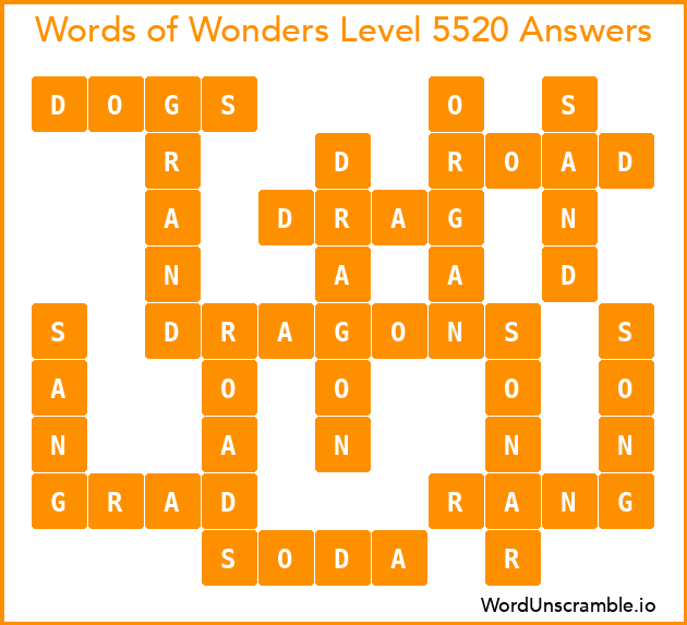 Words of Wonders Level 5520 Answers