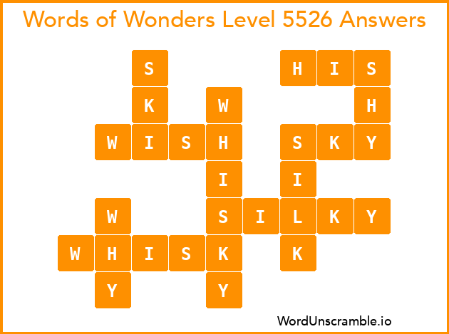 Words of Wonders Level 5526 Answers