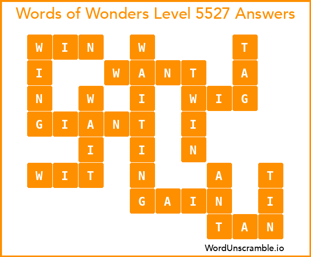 Words of Wonders Level 5527 Answers