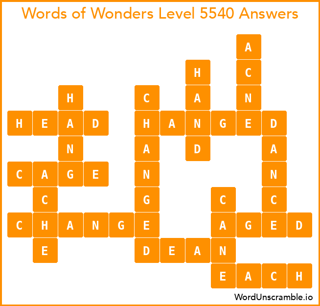 Words of Wonders Level 5540 Answers