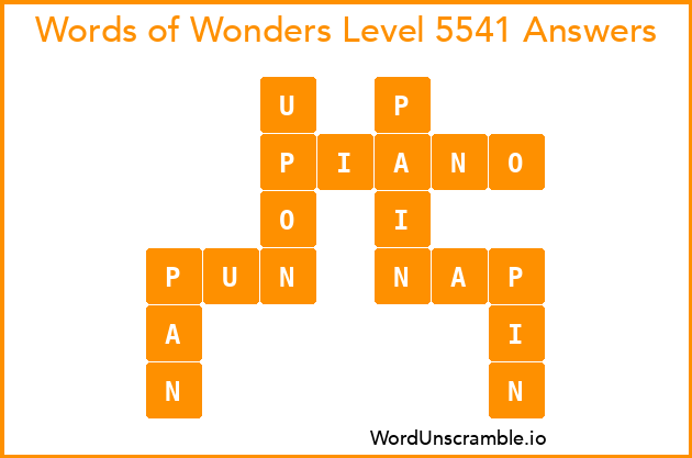 Words of Wonders Level 5541 Answers