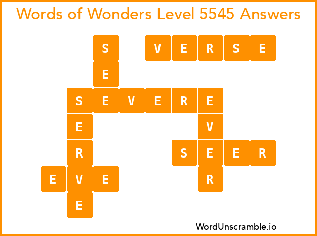 Words of Wonders Level 5545 Answers