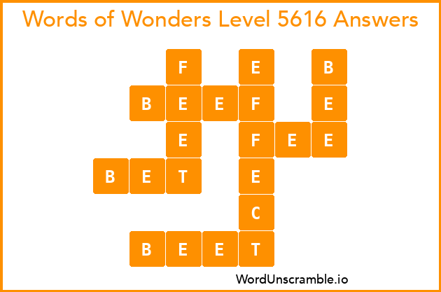Words of Wonders Level 5616 Answers