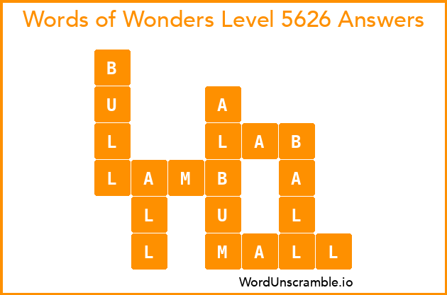 Words of Wonders Level 5626 Answers