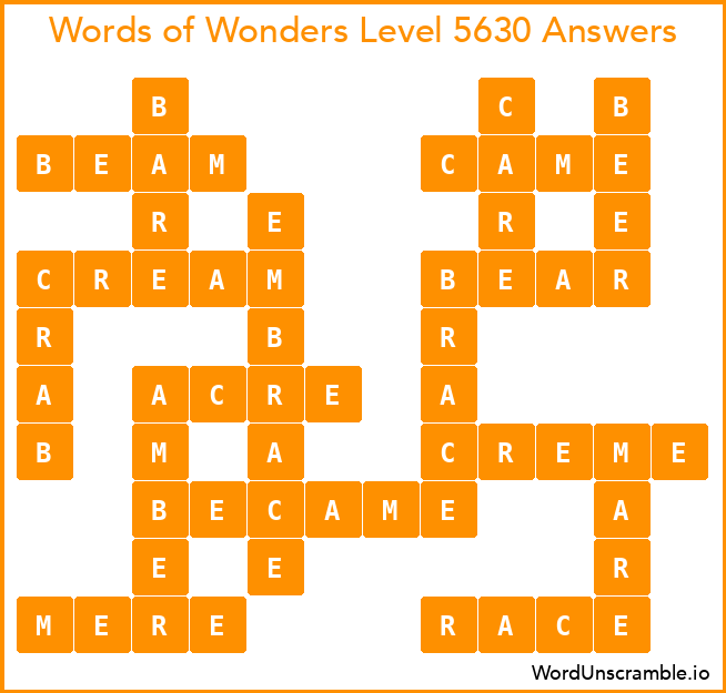 Words of Wonders Level 5630 Answers