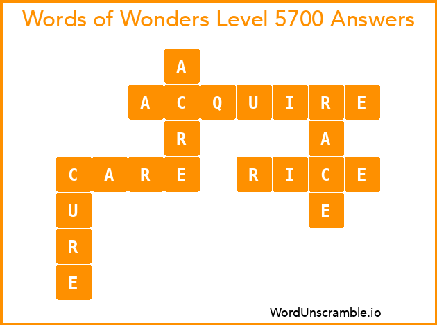 Words of Wonders Level 5700 Answers