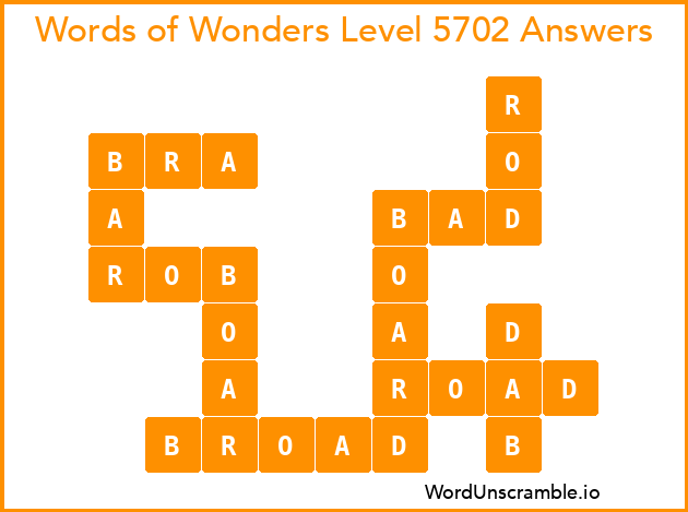 Words of Wonders Level 5702 Answers