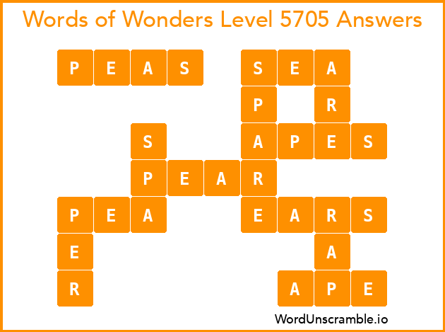 Words of Wonders Level 5705 Answers