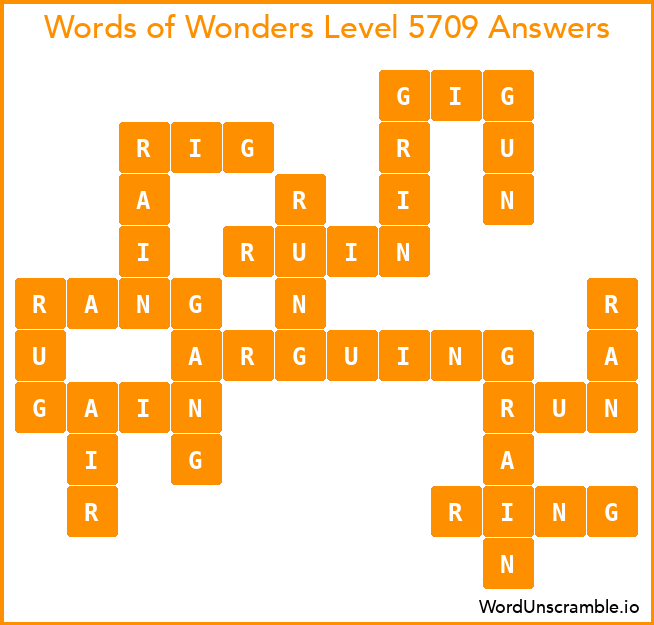 Words of Wonders Level 5709 Answers