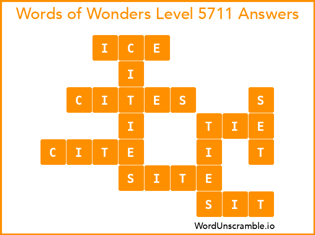 Words of Wonders Level 5711 Answers