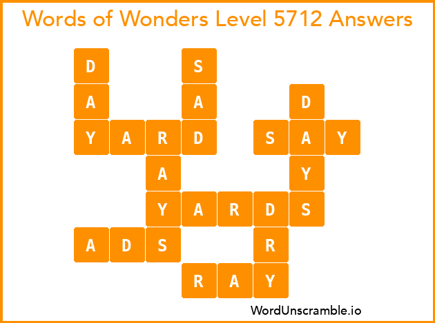 Words of Wonders Level 5712 Answers