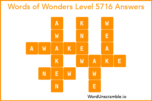 Words of Wonders Level 5716 Answers
